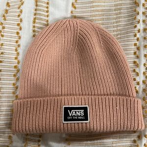Light pink Vans brand beanie